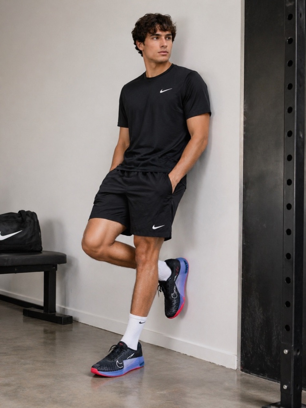 Nike  metcom Black and Blue Sneakers
